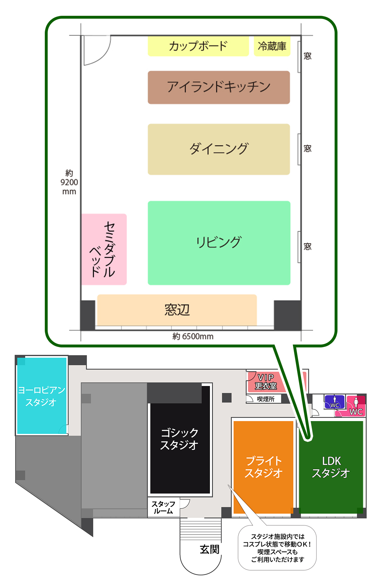 大阪平野店LDKスタジオ
